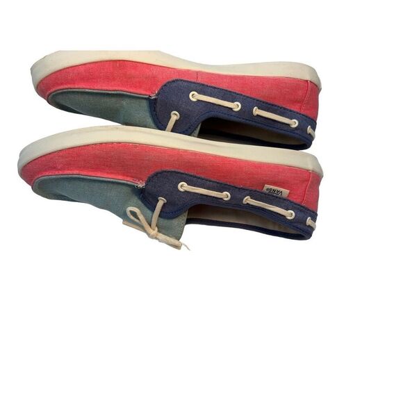 Vans Canvas Boat Shoes Colorblock pink Blue Teal Women’s Size 9 - Picture 9 of 11